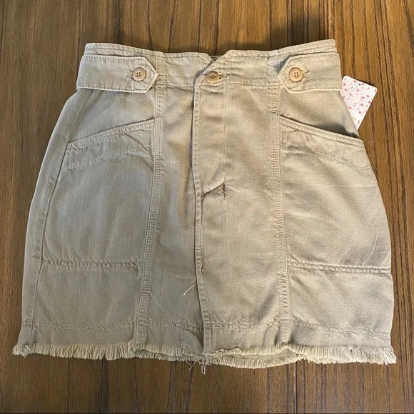 FLASH SALE! Free People high rise utility denim skirt - Picture 1 of 8